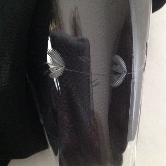 💲SALE💲Set/ 6 Vintage Weston Crystal Etched Water Glasses Vaseline Glass Stems - Picture 6 of 7